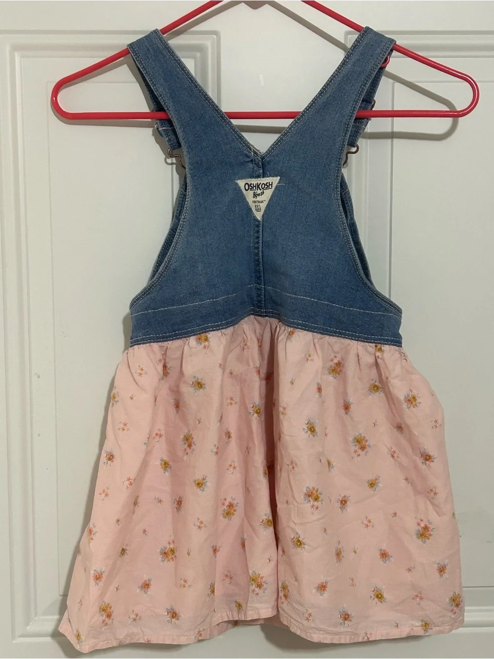 OshKosh B'gosh Blue Denim Bib Detail